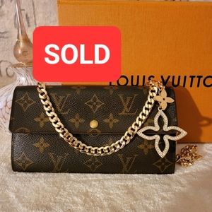 Authentic Louis Vuitton Monogram Long Sarah Wallet